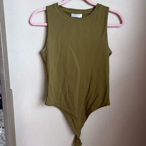 Babaton Olive Green bodysuit